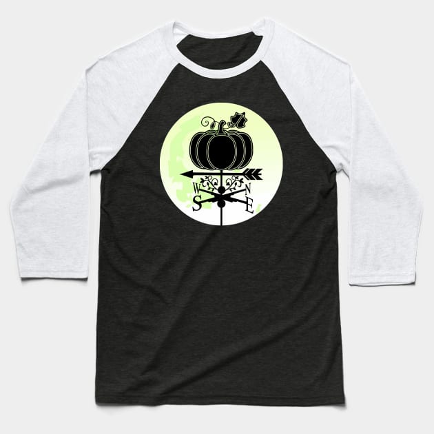 Pumpkin Fall Weathervane Baseball T-Shirt by Nuletto